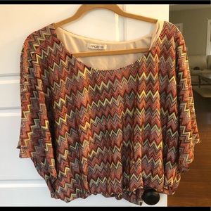 Arden B Boho Print Top